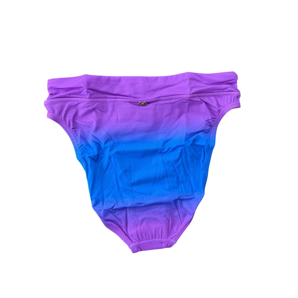 PQ PilyQ Ombre Purple Blue High Waist Bikini Swim Bottoms OMP-252F‎ Small NEW - Picture 4 of 6